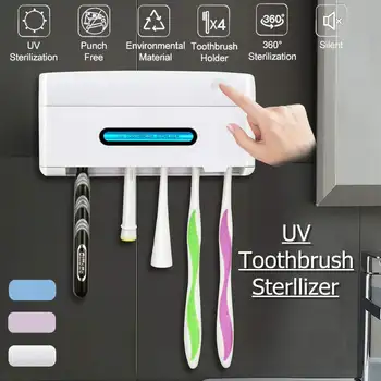 

UV Smart Induction Anti-Bacteria UV Light Disinfectant Toothbrush Sterilizer Oral Cleaner Box Holder Dental Care