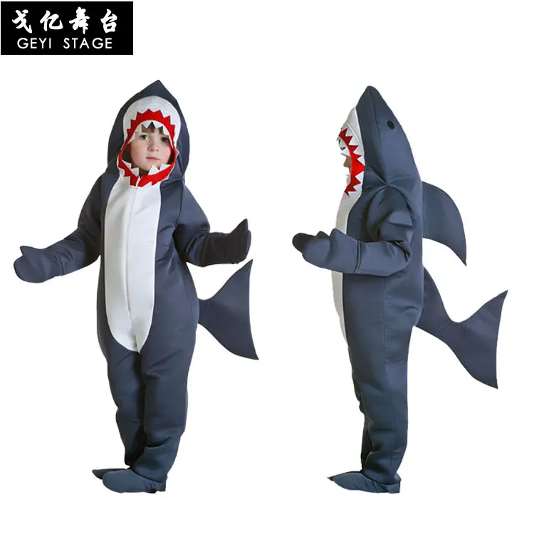 Halloween Costume For Kids Men Shark Costume Child Grey Shark Jumpsuit Animal Birthday Party Adult Boys Purim Cosplay Halloween Costume For Kids Men Shark Costume Child Grey Shark Jumpsuit Animal Birthday Party Adult Boys Purim Cosplay