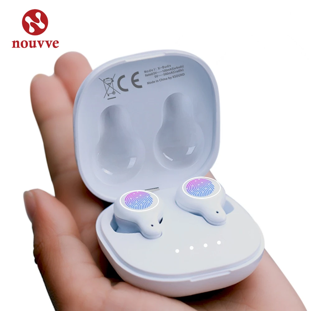 

Bluetooth Earphone TWS Wireless Headphones Bluetooth 5.0 Fingerprint Touch Sports Running Headset With Mic For Xiaomi Honor