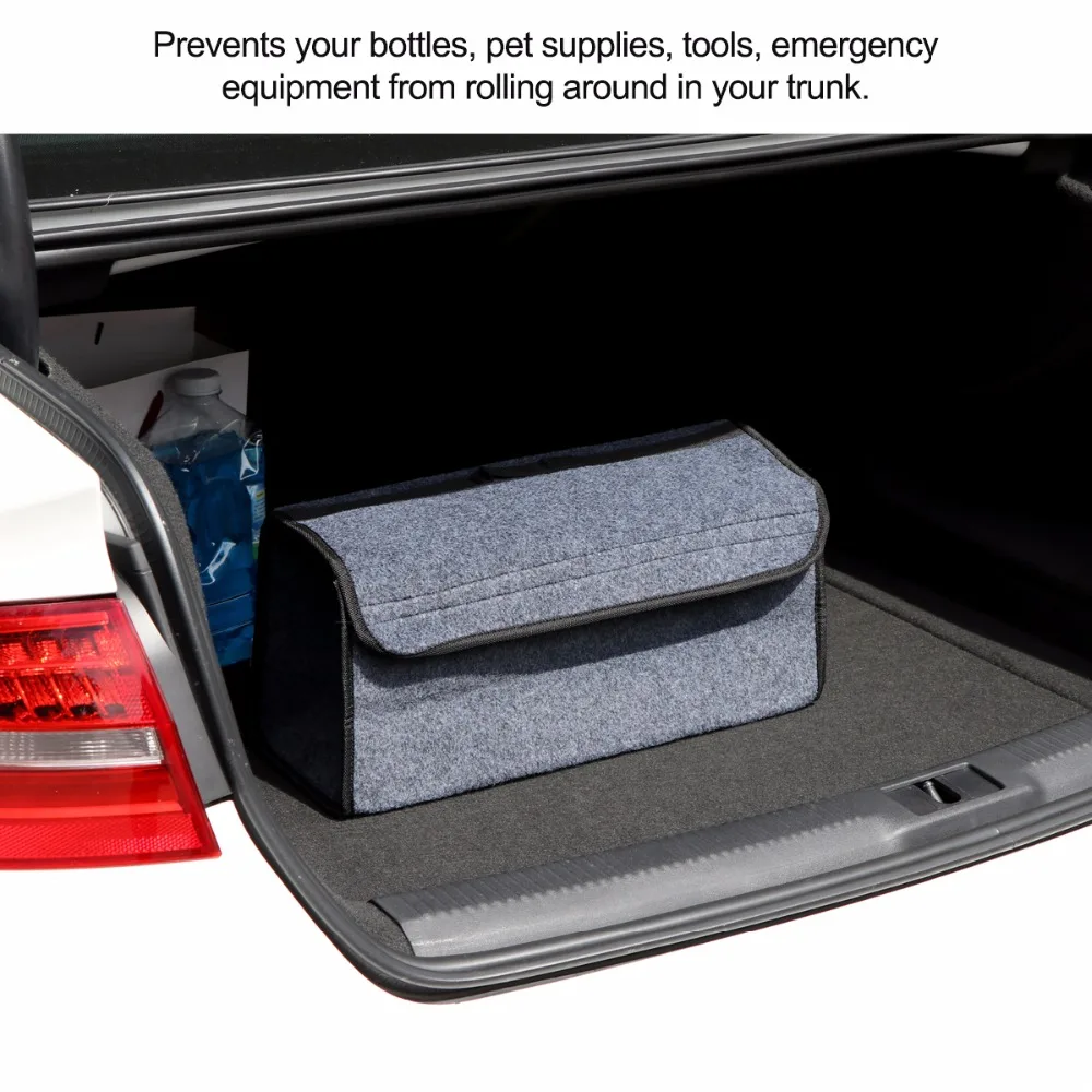 

Buendeer Car Soft Felt Storage Box Trunk Bag Vehicle Tool Box Multi-use Tools Organizer Bag Carpet Folding for emergency