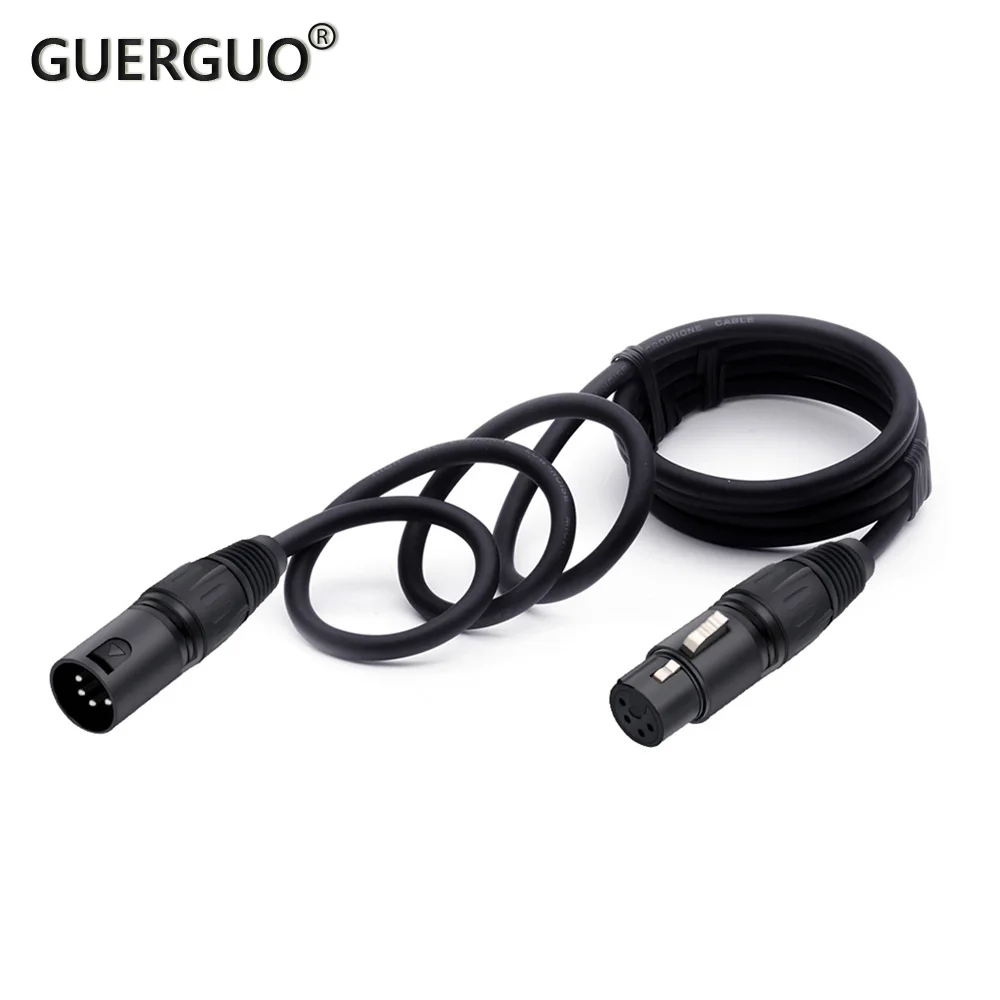 4PINs XLR Extension Cable Male to Female Snake Cord Professional Microphone for Recording Mixing Amplifier Black&ampSilver | Электроника