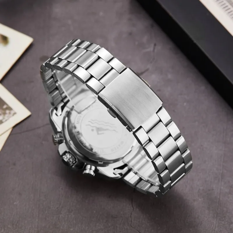 Gorben Stainless Steel Case Belt Business Men Watch Automatic Mechanical Watch Fashion Business Mens Wristwatch