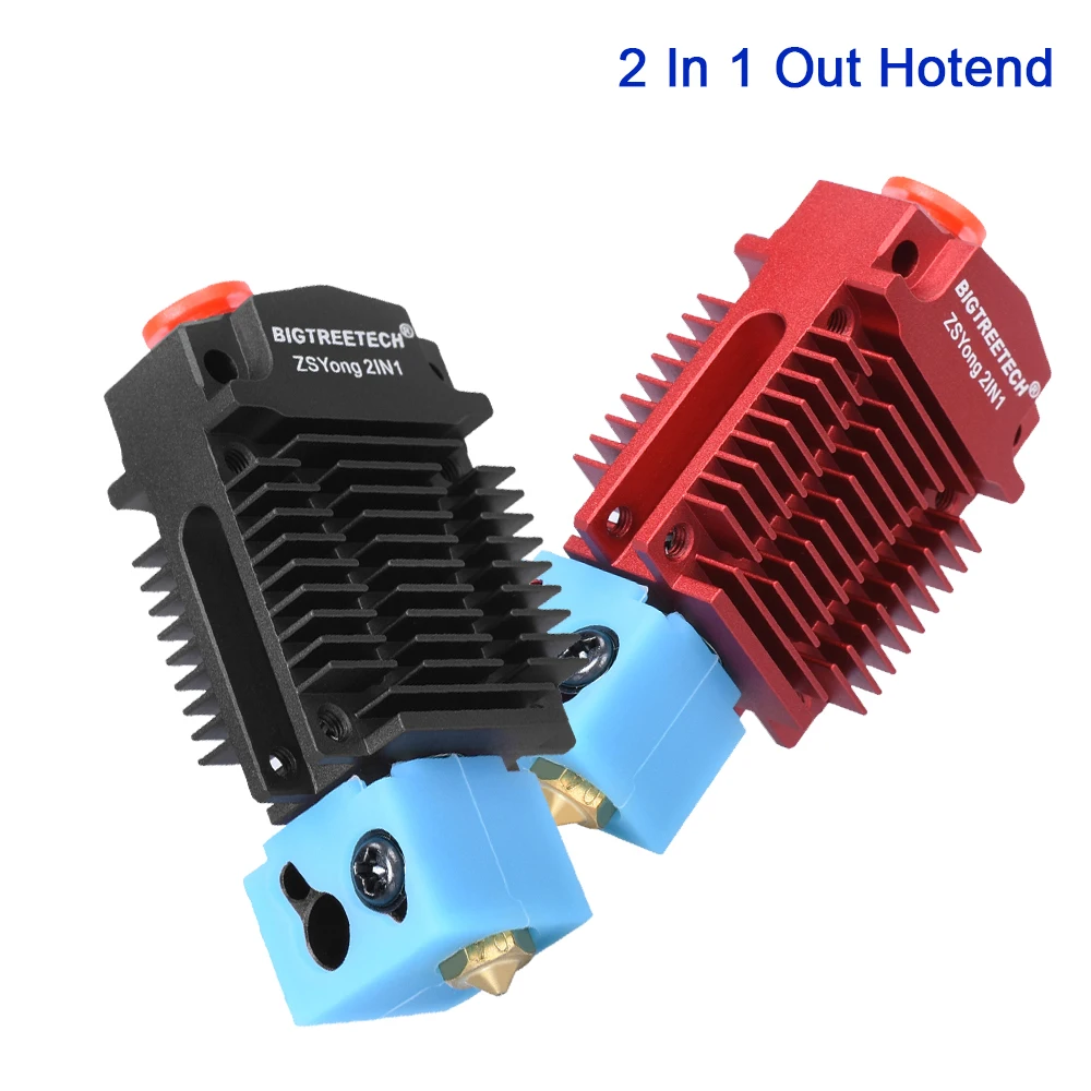 3D принтер экструдер 2 в 1 Out Hotend двойной цвет Модернизированный 12 В/24 В нагреватель