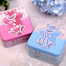 5 шт./10 шт. квадратная детская полная луна Подарочная коробка возраст железная коробка Новорожденные рождения конфеты коробка на заказ жесть подарочная коробка для макарун коробка для печенья