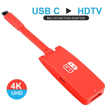 

Type C Adapter For Nintend Switch Hub USB-C to 4K HDTV PD charger For MacBook Xiaomi Laptop Phone