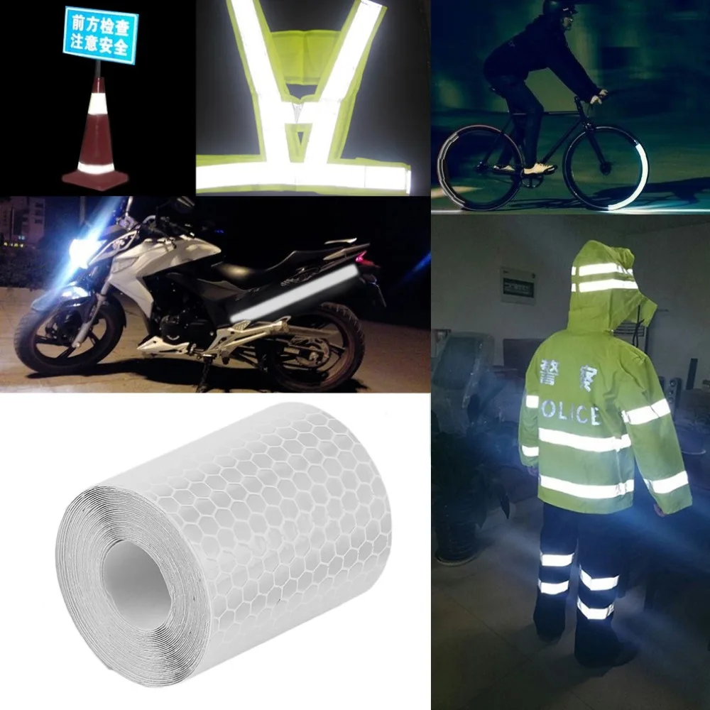 5 см x 3 м знак безопасности светоотражающие наклейки ленты для отражающие наклейки для велосипедов Мотоцикл самоклеющаяся пленка