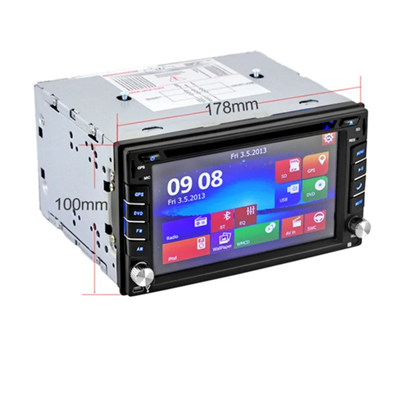 Универсальное автомобильное радио двойной 2 Din Автомобильный dvd-плеер gps навигация в тире автомобильный ПК стерео головное устройство видео+ карта+ камера