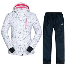 Женская лыжная куртка и брюки, ветрозащитная, водонепроницаемая, дышащая, Wram, лыжная одежда, лыжное пальто, зимняя женская куртка для сноуборда