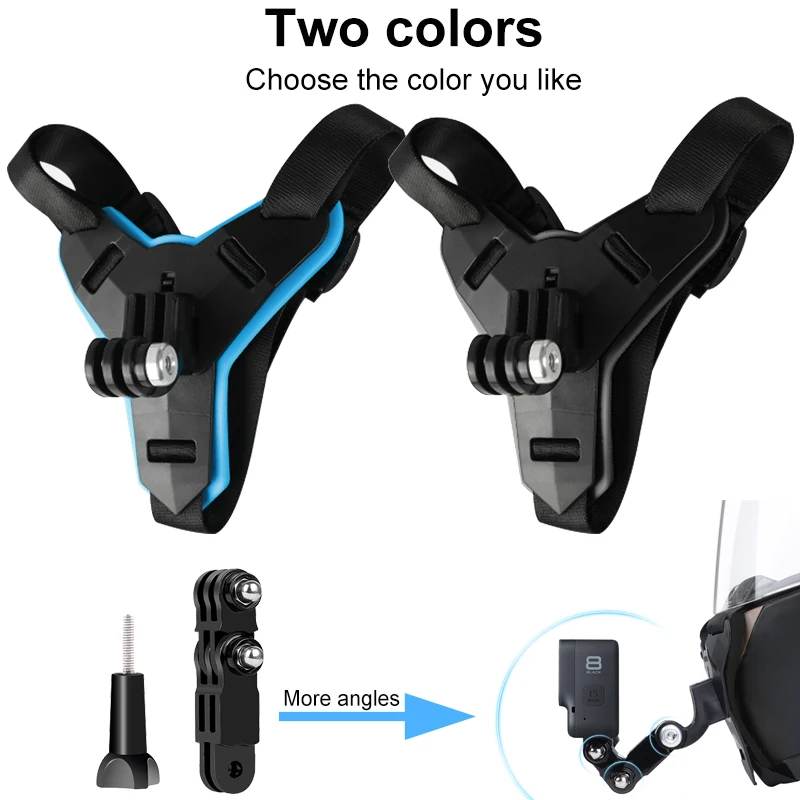 ✓Support Mentonnière Casque Moto pour GoPro Hero 5 6 7 Caméra Sport Visage  Vidéo