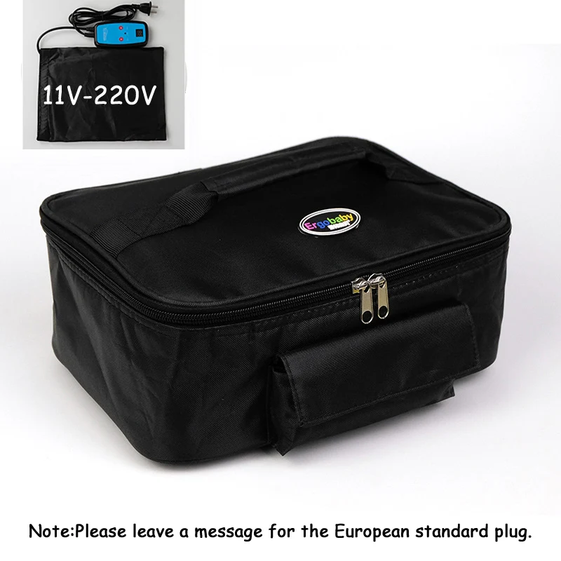 110v-220v-Black 110 v/220 V Персональный Портативный Ланч-мешочек для микроволновой печи еда быстрого приготовления подогреватель электрическая духовка PE сплав нагревательный контейнер Bento для обеда коробка - Цвет: 110v-220v-Black