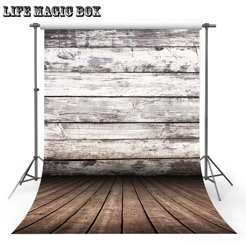 LIFE MAGIC BOX серый фон для фотографирования с изображением деревянного пола розовый