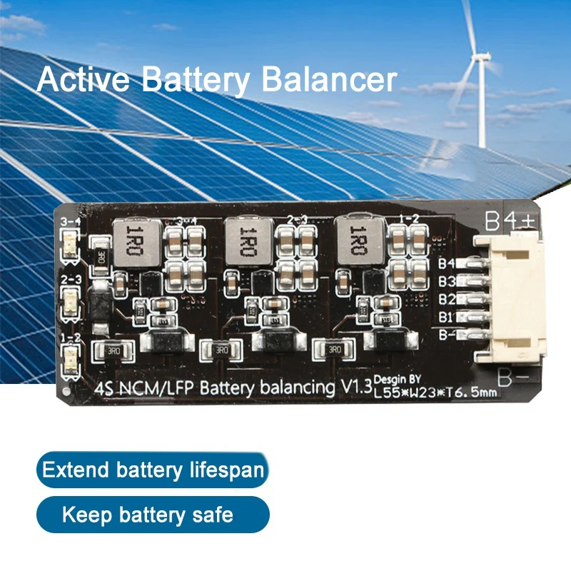 4X 4S Li-Ion Lipo Lifepo4 LFP Battery Active Equalizer Balancer BMS 1.2A Balance Energy Transfer Board