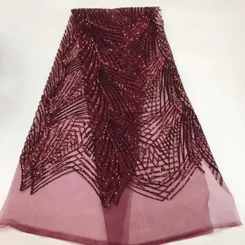 

Madison Sequins Lace Fabrics Latest Popular African Tulle Mesh Lace Fabric with Sequin French Lace Fabric for Wedding Dresses