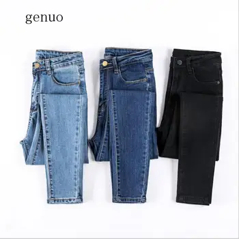 

2020 Pencil Pants Jeans Women Black Jeans High Waist Denim Women Pants High Elastic Skinny Pencil Stretch Women Jeans