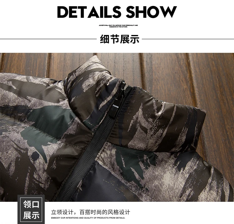 Warm Winter Vest Jacket Mens Stylish Autumn Sleeveless Vests Men Waistcoat Jackets Male Outdoor Vest Mens Camouflage Vest C193