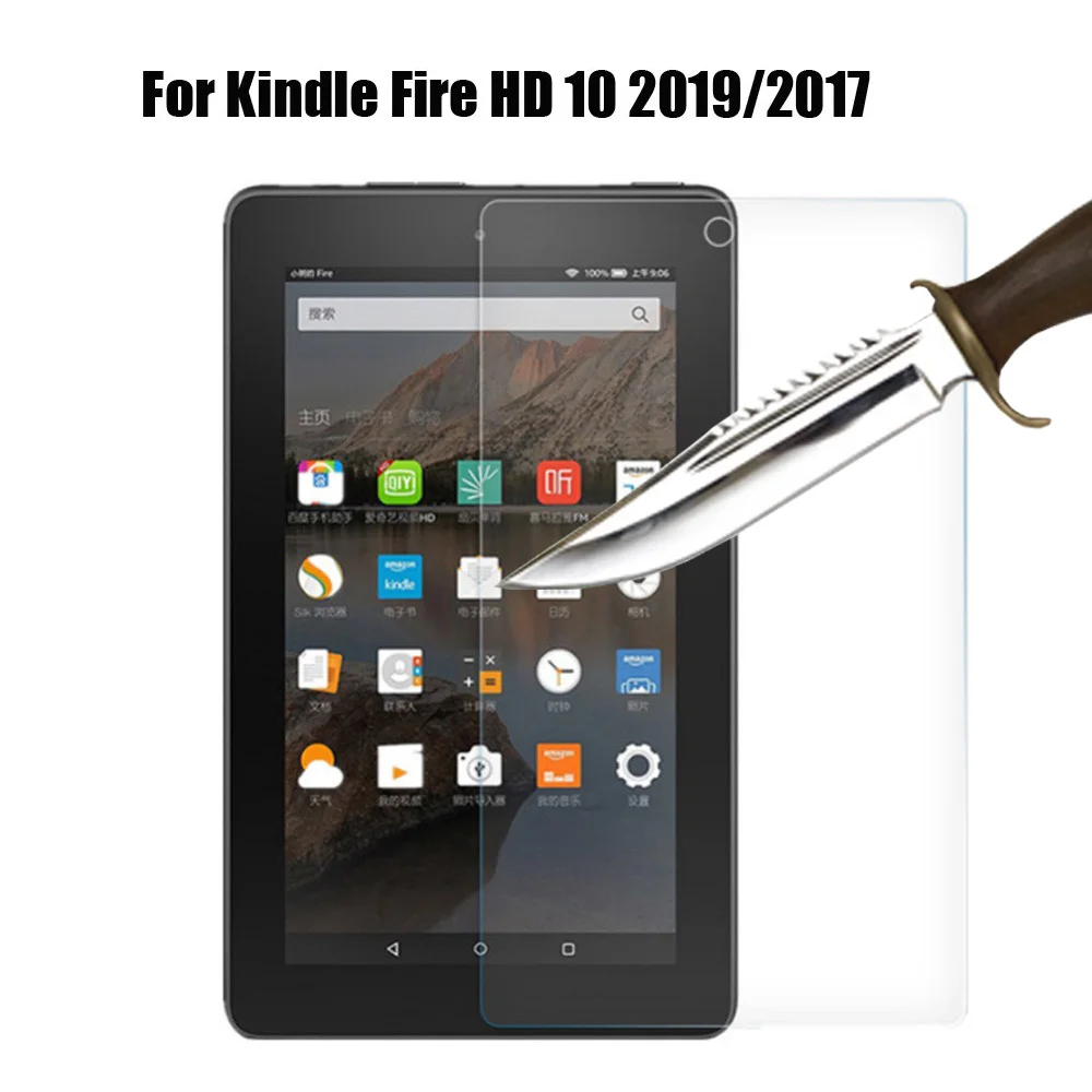 2 packs Tempered Glass Screen Protector for Aamzon kindle fire HD 8 plus HD 10 2019 2020 8'' 10.