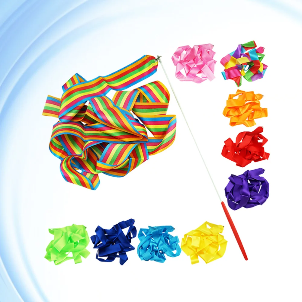 14pcs Gymnastics Dance Ribbon Gym Rhythmic Art Gymnastics Ballet