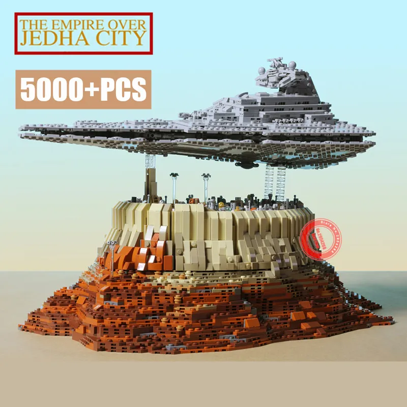 MOC первый заказ Звездный Разрушитель Звездные войны Империя над Jedha Fit 18916 модель