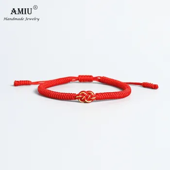 

AMIU Tibetan Handmade Infinite Knot Buddhist Lucky Bracelets For Women Men Rope Knots Amulet Gift Tibet Braided Bracelet