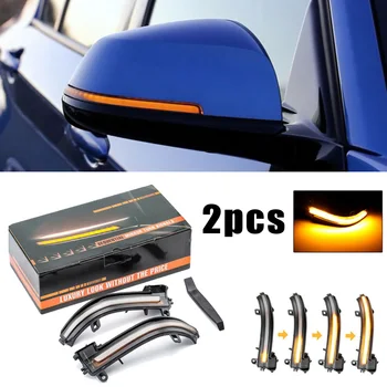 

2pcs Car Side Mirror Sequential Flash Turn Signal Light For BMW 3 Series F30 F31 F35 F80 Amber Light Turn Signal Lights