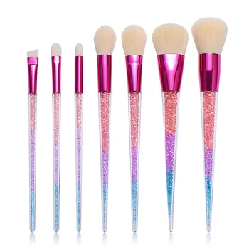 

7Pcs/set diamond handle makeup brushes soft nylon hair foundation powder eyeshadow eyebrow make up brush cosmetic blending tools