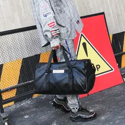 2019 Новый стиль Мужская Дорожная сумка цилиндрическая водонепроницаемая сумка Большой Вместительный багаж для самолета сумка спортивная