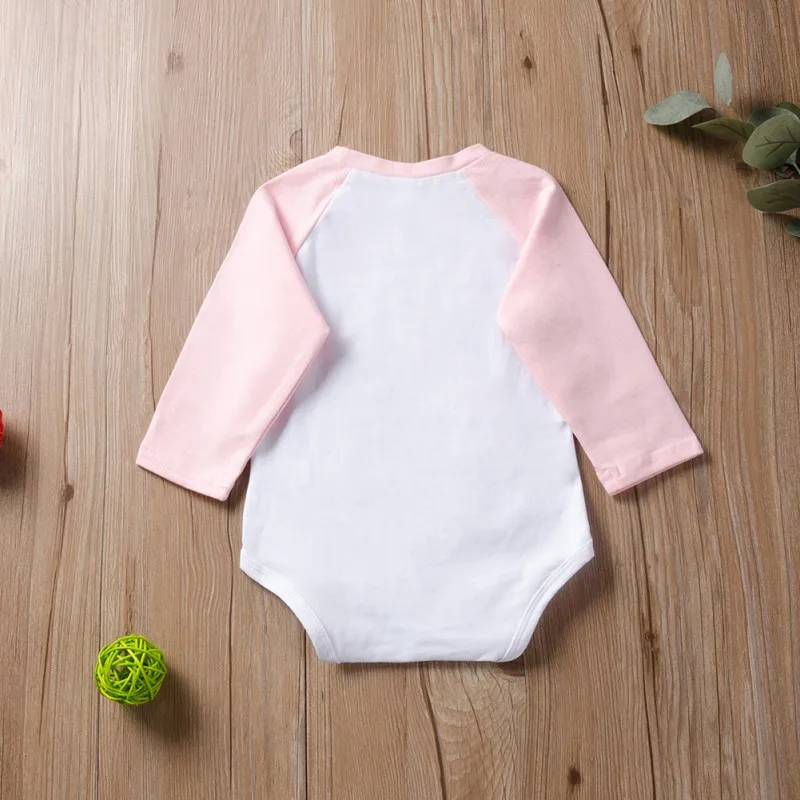Newborn Baby Bodysuit Summer Clothes Boys Girls Jumpsuit Letter Long Sleeve Cotton Clothes Infant Outfits 0-18M for Kids Gifts