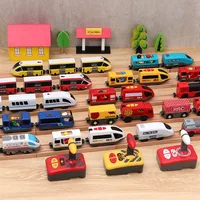 RC Electric Train Set Locomotive Magnetic Train Diecast Slot Toy Fit for Brio Wooden Train Railway Track Toys for Kids Gifts 1