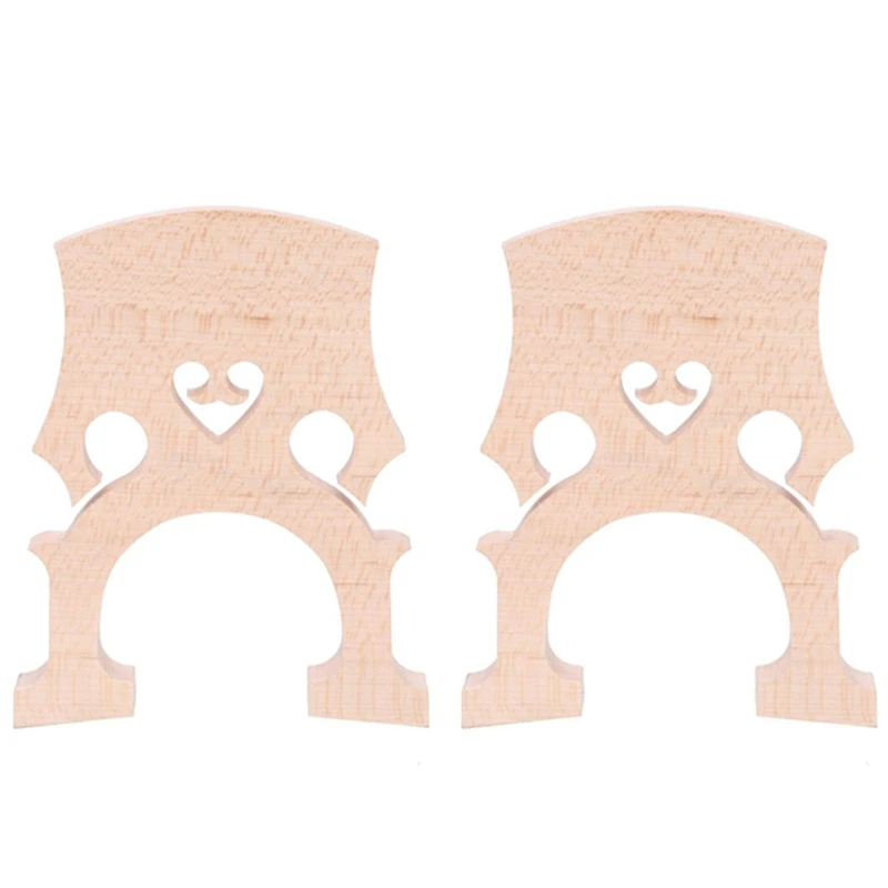 

2 Piece 3/4 4/4 Regulated Double Bass Contrabass Bridge Maple Replacement Parts Cello Diy Musical Instrument Accessories