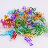 50PCS Mixed Color Dreadlock Beads Adjustable Hair Braids Rings Cuff Clips Tubes Charm Jewelry Accessories Extension 1