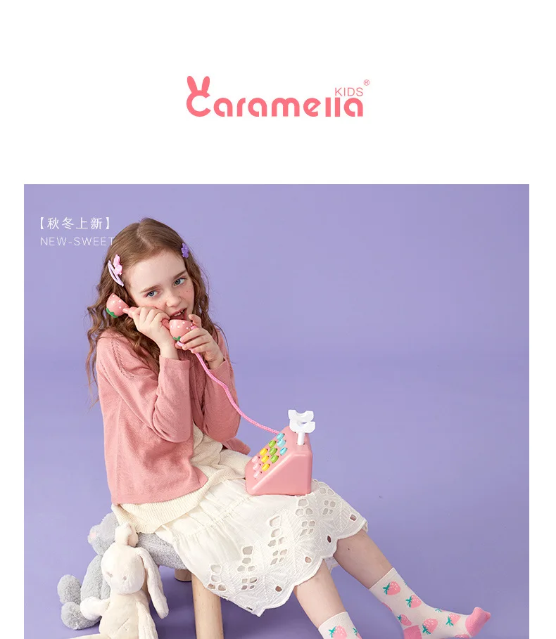 Caramella/ г. Новые Детские Носки с рисунком клубники зимние плотные бесшовные хлопковые короткие Чулочные изделия, мягкие носки для маленьких девочек от 1 до 12 лет