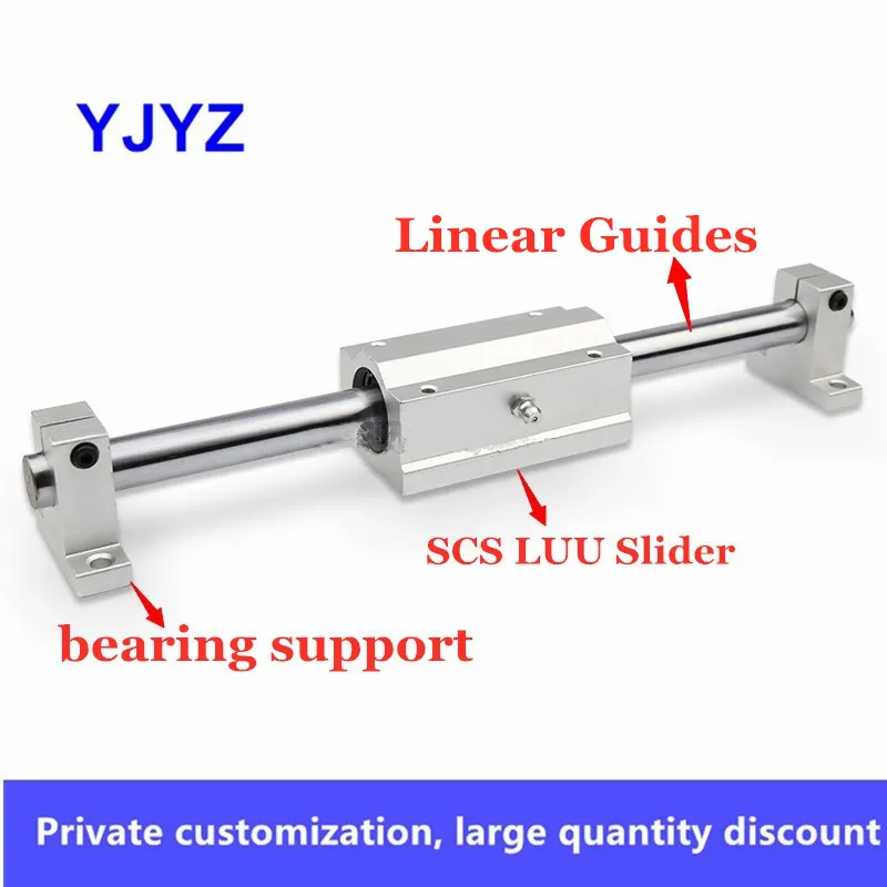 US $203.15 Free Shipping Optical Axis Set OD25mm L12002550mm Linear Shaft4PC SCS25LUU Linear Bearing Blocks4PC SK25 Bearing Support