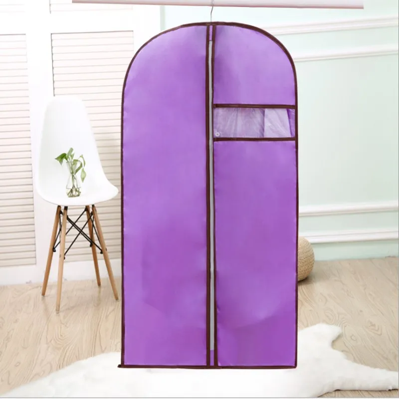 210D Oxford Cloth Hanging Clothes Dust Cover Non-woven Suit Cover Storage Bag Dust Bag Dust Cover Household Storage Products - Color: A