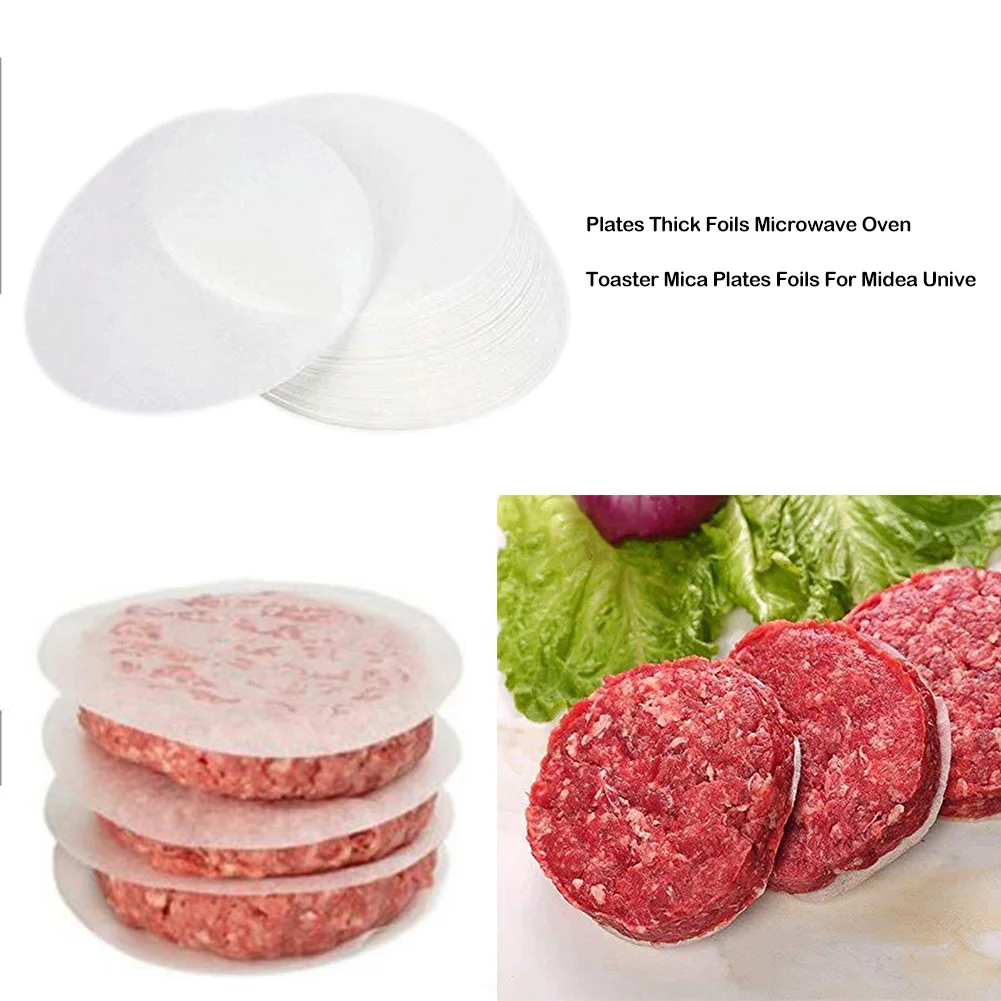 100pcs Round Hamburger Oil Blotting Paper BBQ Grill Absorbing Sheet Non-stick Easy To Take No Fluorescent Agent | Дом и сад
