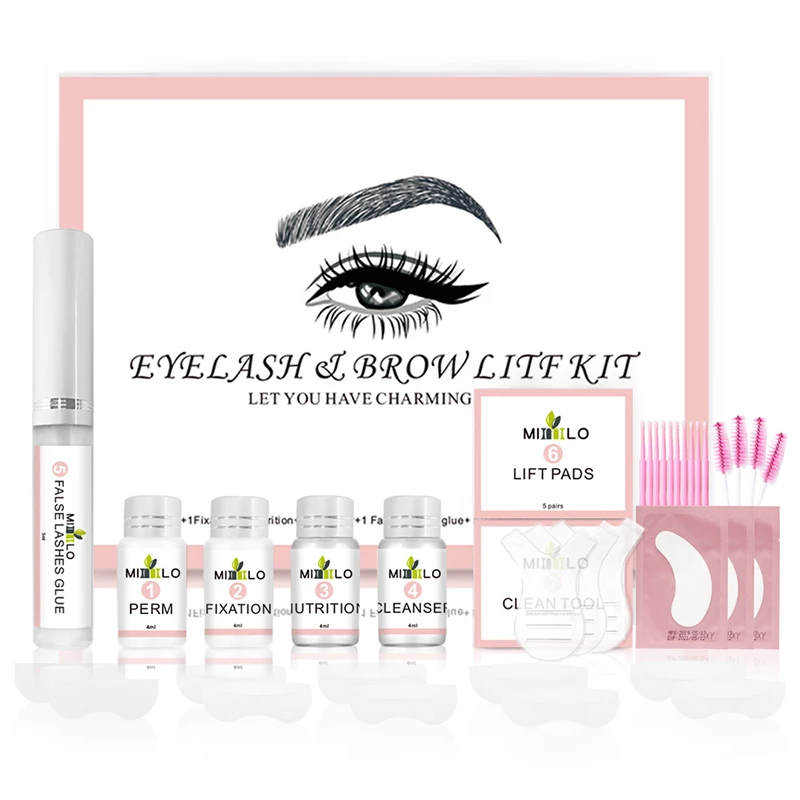 

Eyelash Perming Kit Full Lash Lifting Curling Nutrition Cleanser Set Pad Perm Lotion Tool Eyebrow Naturally Thick