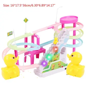 

Electric Small Duck Climb Stairs Toy Track Slide Learning Toy for Children Gifts