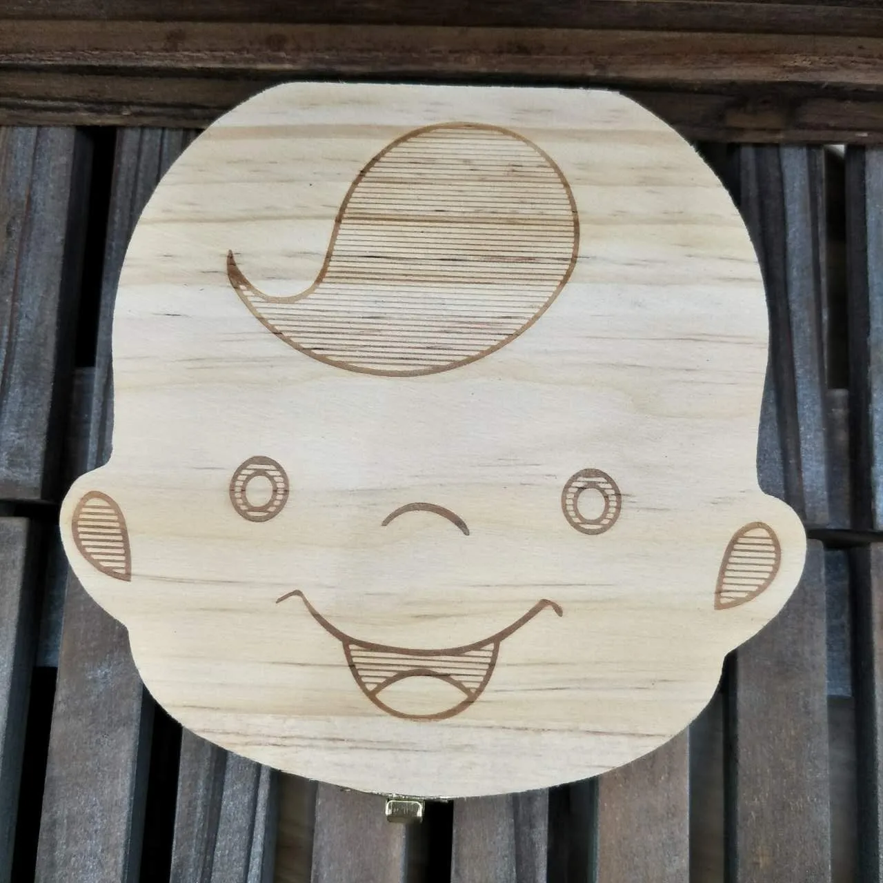 New Style Hot Selling Customizable Wooden Baby Lanugo Baby Teeth Box Deciduous Teeth Locket Lanugo Deciduous Collection Box
