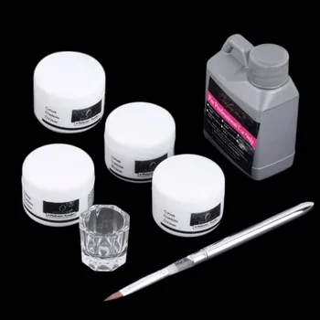 

Nail Gel Polish Set Portable Nail Art Tool Kit Set Crystal Powder Acrylic Liquid Dish 120ML Chiodo Mujer Nails Sticker Art Unha