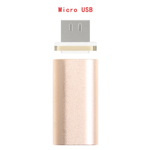 Магнитный Micro USB Женский к мужскому металлическому штекерному конвертерному адаптеру для телефона Android - Цвет: Цвет: желтый
