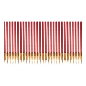 

50 pieces Watercolor drawing paint brushes with small red wooden handle