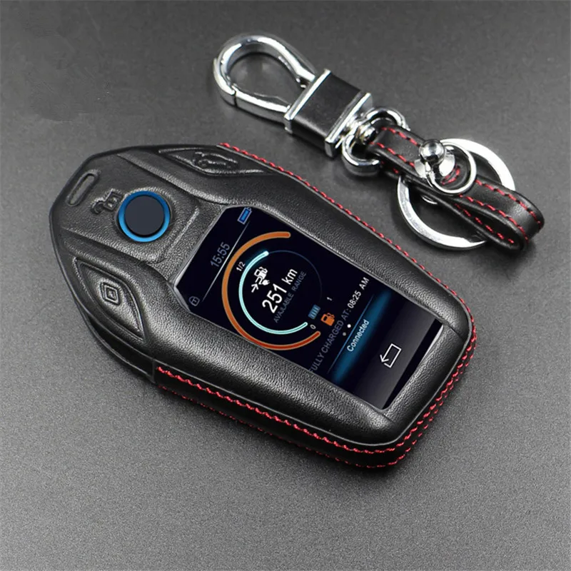 Чехол из натуральной кожи для автомобильных ключей, защитный чехол для ключей с дистанционным управлением для BMW 7 серии 730 740 6 серии GT 5 серии 530 i8 чехол для ключей