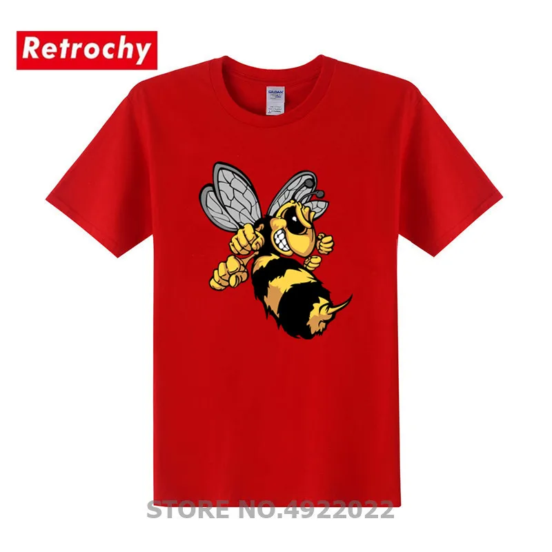 Angry Hornet Мужская футболка мужской размера плюс насекомых забавные аниме хлопковая