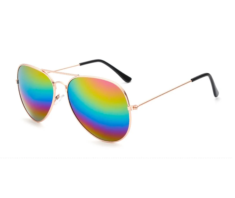 Oculos de sol feminino, винтажные очки, женские очки, металлические, пилот, брендовые солнцезащитные очки, антибликовые, мужские, черные солнцезащитные очки - Цвет линз: Gold---Multi