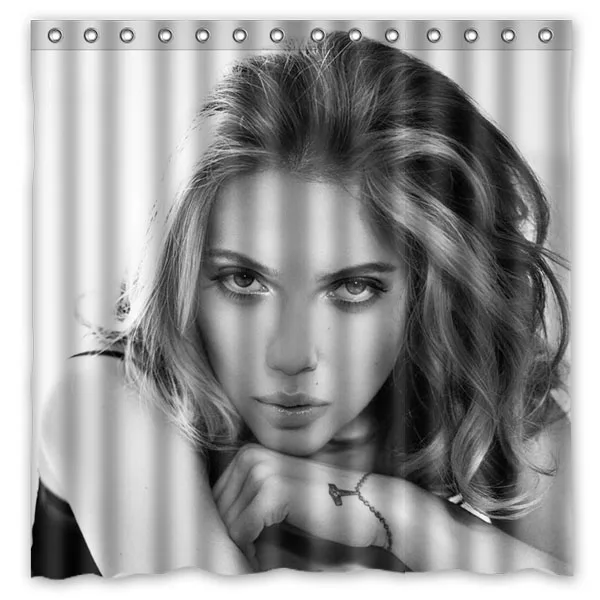 Scarlett Johansson занавеска для душа Персонализированная badkamer gordijn Прямая поставка полиэфирная водонепроницаемая занавеска для душа 71*71 дюймов