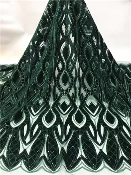 

Latest African Laces African lace fabric 2019 High Quality Velvet Lace Nigerian Lace Fabrics For Wedding dress
