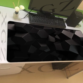 

XGZ Cool Black Small Square Large Mouse Pad Locking Edge Magazine Laptop Computer Desk Mat Rubber Universal Non-slip Csgo