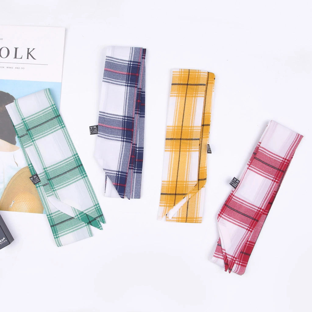 Fashion Women Square Scarf All-match Wraps Elegant Small Vintage Skinny Paid Spring Summer Head Neck Hair Tie Neckerchief 919