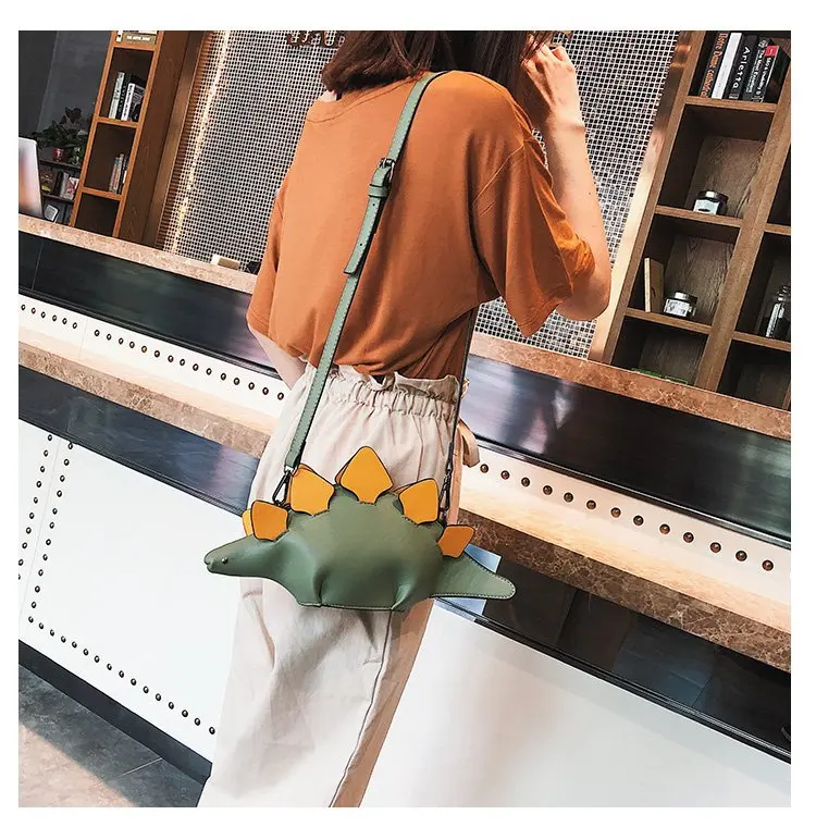 DUSUN креативный Хамелеон мультфильм сумки лоскут 3D Забавный динозавр животное сумка через плечо панельные сумки через плечо подарок для девочки