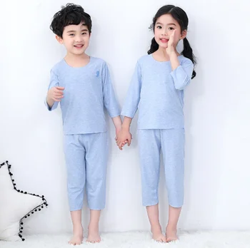 

Boys Girls Silky Modal Pajama Sets 2020 Summer children's pajamas sleepwear Cotton Homewear sets for kids 2 4 6 8 10 12 Years