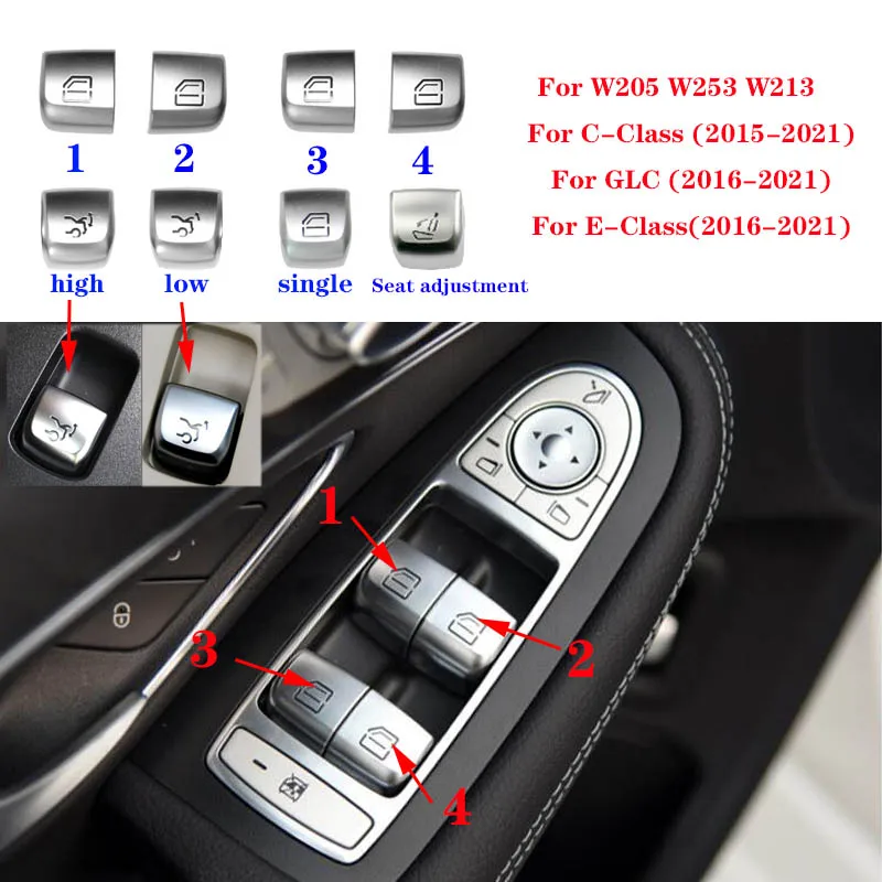 Car Window Switch Repair Button Cover Vehicle Door Glass Control Switch For Mercedes Benz C